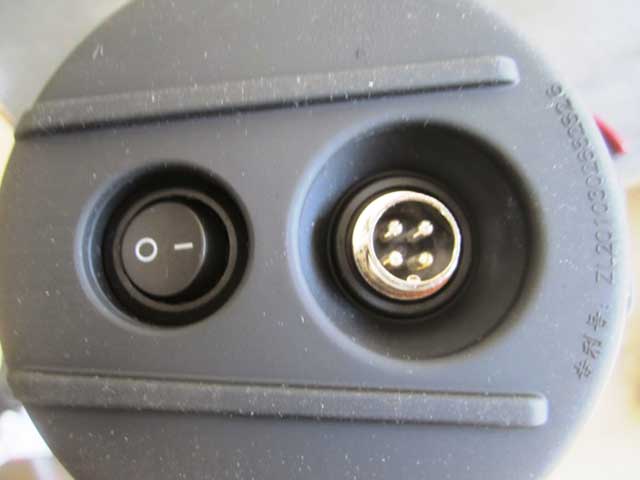 Your battery has an on/off switch, - is on, o is off. The battery can be kept in the on position, no need to switch it off, unless storing the bike for a period of time.